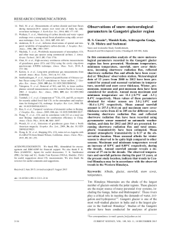 Observations of snow&ndash;meteorological parameters