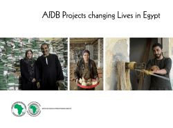 AfDB Projects changing Lives in Egypt