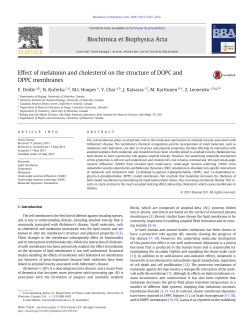 Effect of melatonin and cholesterol on the structure of DOPC and