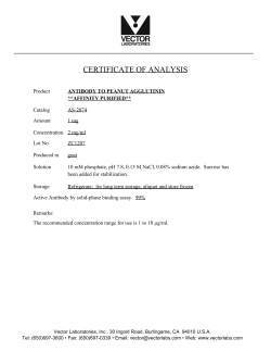 certificate of analysis