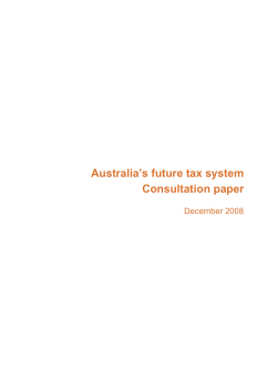 Australia`s Future Tax System