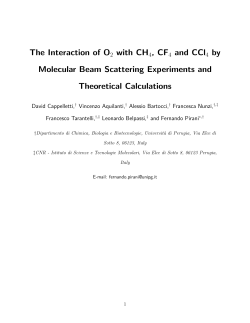 The Interaction of O2 with CH4, CF4 and CCl4 by Molecular Beam