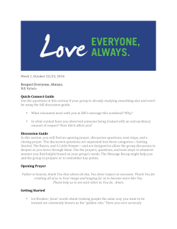 Small-Group Discussion Guide