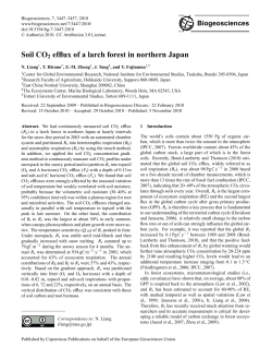 Soil CO2 efflux of a larch forest in northern Japan