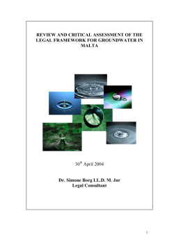 Ownership or other Legal Status of Groundwater
