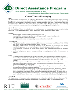 Cheese Trim and Packaging