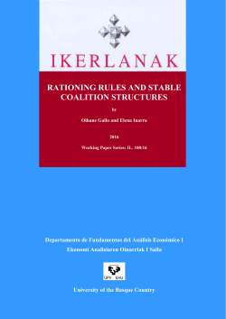 rationing rules and stable coalition structures