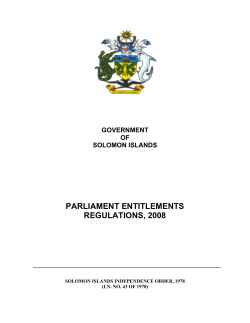 Parliamentary Entitlements Regulations 2008