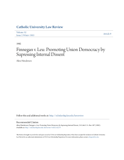 Finnegan v. Leu - CUA Law Scholarship Repository