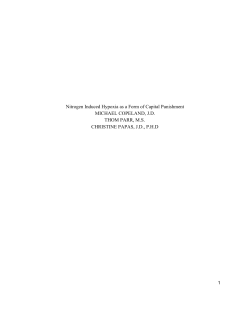 Nitrogen Induced Hypoxia as a Form of Capital