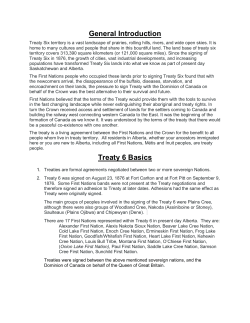 General Introduction Treaty 6 Basics