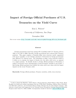 Impact of Foreign Official Purchases of U.S. Treasuries on the Yield