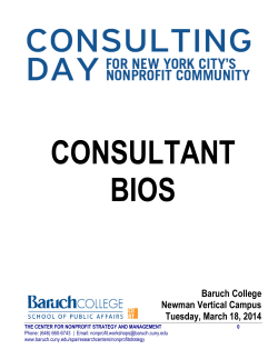 Bios - Baruch College