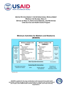 Minimum Activities for Mothers and Newborns (MAMAN)
