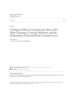 A History of West Coconut Grove from 1925: Slum