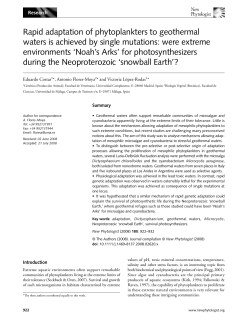 Rapid adaptation of phytoplankters to geothermal waters is