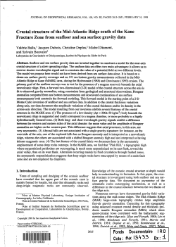 Crustal structure of the Mid-Atlantic Ridge south of the Kane fracture