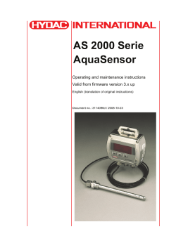 AS 2000 Serie AquaSensor - hydac