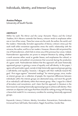 Individuals, Identity, and Interest Groups