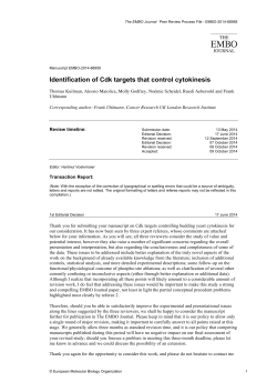 Identification of Cdk targets that control cytokinesis