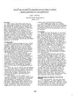 An Efficient and Easy Means to Analyze Product Characteristics and