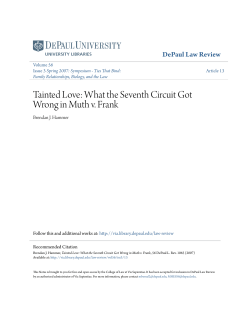 Tainted Love: What the Seventh Circuit Got Wrong in Muth v. Frank