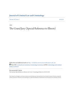The Grand Jury (Special Reference to Illinois)