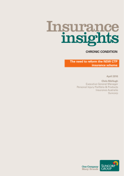 Chronic Condition - The need to reform the NSW