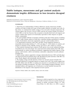 Stable isotopes, mesocosms and gut content analysis demonstrate