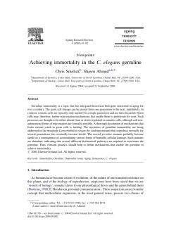 Achieving immortality in the C. elegans germline
