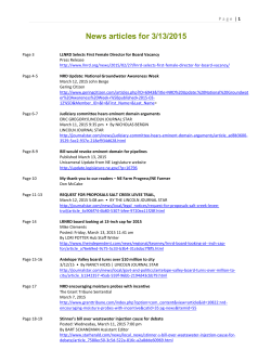 News articles for 3/13/2015