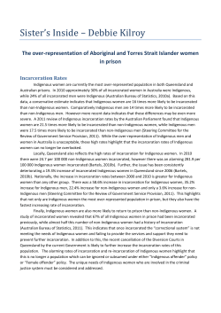 The over-representation of Aboriginal and Torres