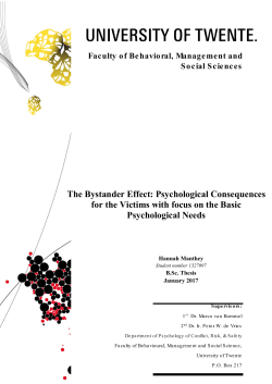 The Bystander Effect: Psychological Consequences for the Victims