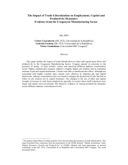 The Impact of Trade Liberalization on Employment, Capital and