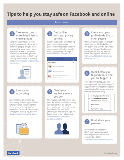 Tips to help you stay safe on Facebook and online