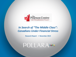 In Search of &ldquo;The Middle Class&rdquo;: Canadians Under Financial Stress