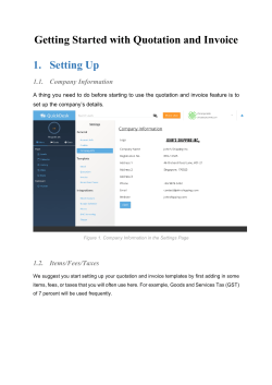 Getting Started with Quotation and Invoice