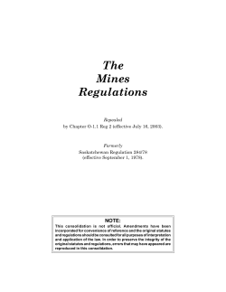Mines Regulations (Repealed)