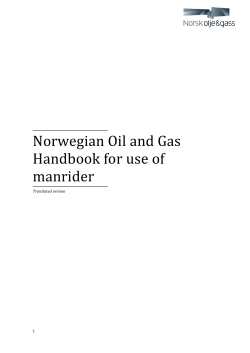 Norwegian Oil and Gas Handbook for use of manrider