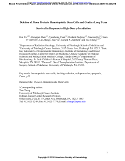 Deletion of Puma Protects Hematopoietic Stem Cells