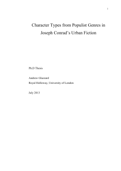 Character Types from Populist Genres in Joseph Conrad`s Urban