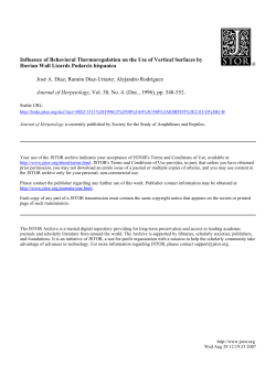 Influence of Behavioral Thermoregulation on the Use of