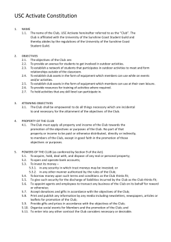 USC Activate Constitution