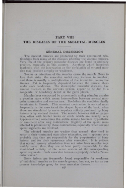 PART VIII THE DISEASES OF THE SKELETAL MUSCLES