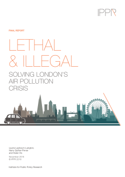 SOLVING LONDON`S AIR POLLUTION CRISIS