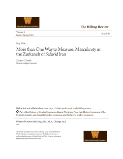 than One Way to Measure: Masculinity in the Zurkaneh of Safavid Iran