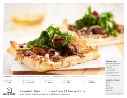 Cremini Mushroom and Goat Cheese Tarts