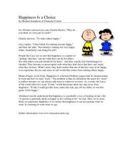 Happiness Is a Choice