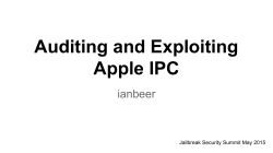 Auditing and Exploiting Apple IPC