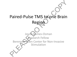 Paired-Pulse TMS - Berenson-Allen Center for Noninvasive Brain